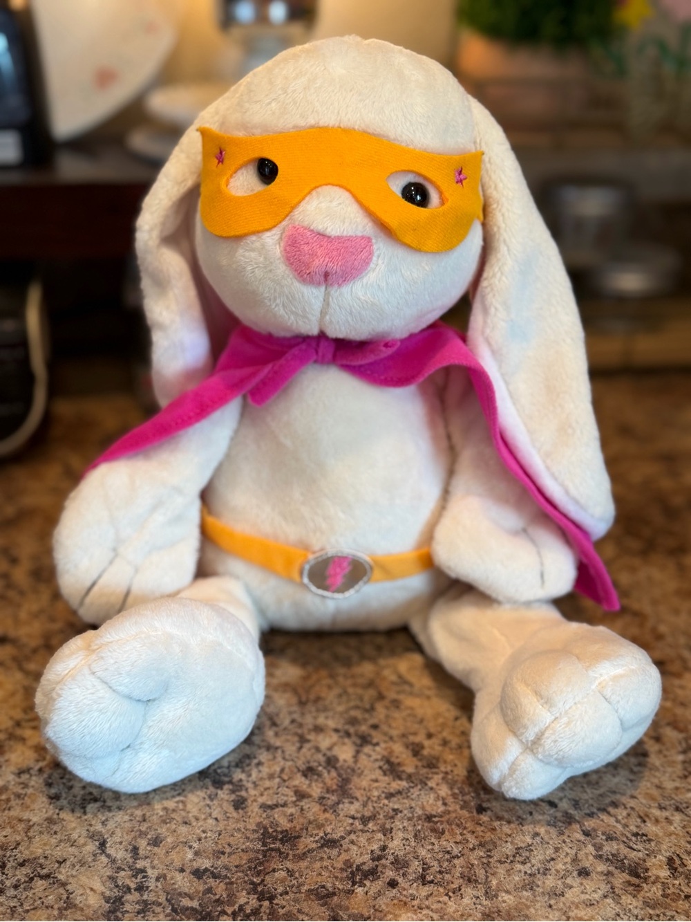 Manhattan Toy Company Superhero Bunny Rabbit Mask Cape Plush Stuffed Animal